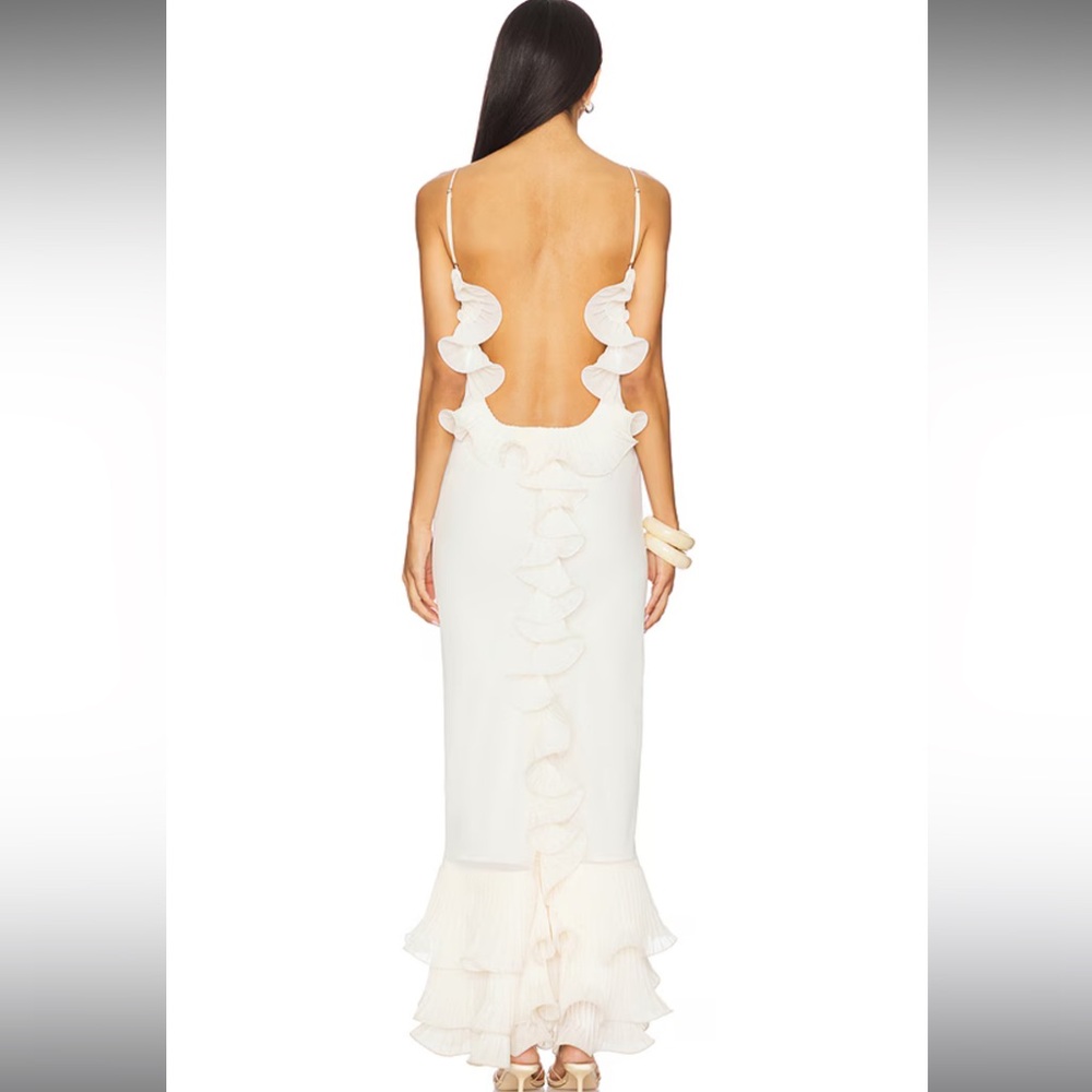 Delina Dress in Cream (DELFI, Revolve)